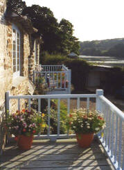 view of the Helford River from the balcony at Bishop's Quay