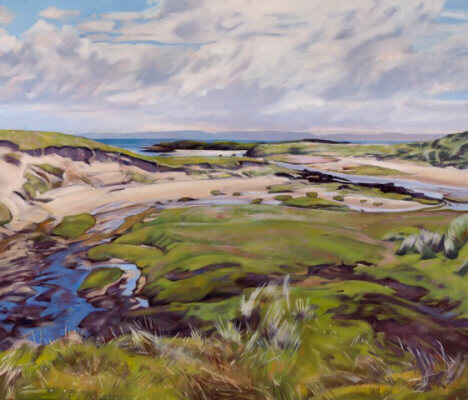 Cloudy Estuary - oil  painting by Sarah Bryant
