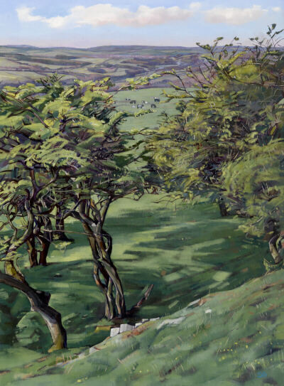 Towards Cockermouth from above Blindcrake - oil painting by Sarah Bryant