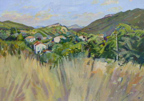 St Maime, Provence - acrylic painting by Sarah Bryant