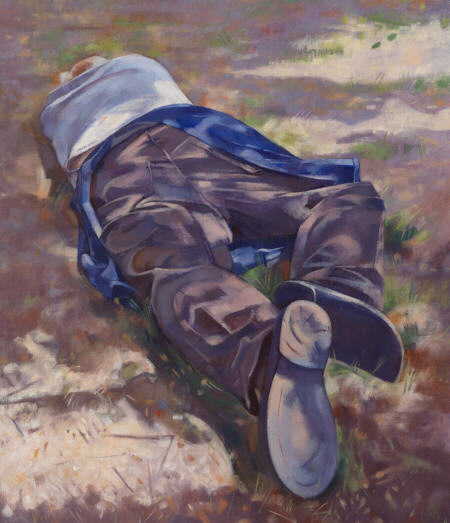 Exhausted chef
 - oil painting by Sarah Bryant
