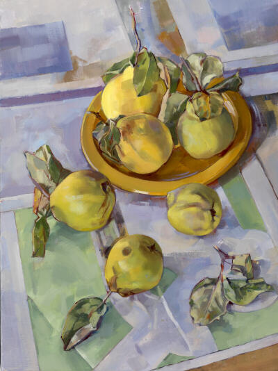 Quinces - oil painting by Sarah Bryant