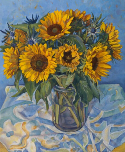 Sunflowers - oil painting by Sarah Bryant
