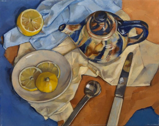 French teapot - oil painting by Sarah Bryant